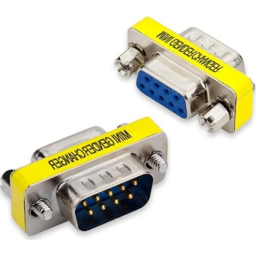 DB9 9Pin Male to Male/Female to Female/Male to Female Mini Gender Changer Adapter RS232 Serial plug Com Connector