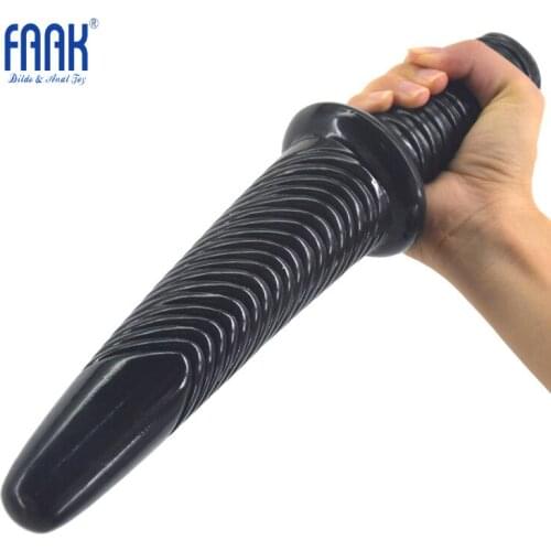 FAAK double dong anal dildo huge Round head with handle double dildo anal plug gay dildo adult sex dildos for women butt plug