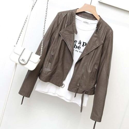 FANTIGO Womens Winter Leather Jackets