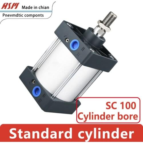 Free Shipping Standard Air Pneumatic Cylinders Piston SC80/100/63mm Bore Double Acting 25-1000mm Stroke