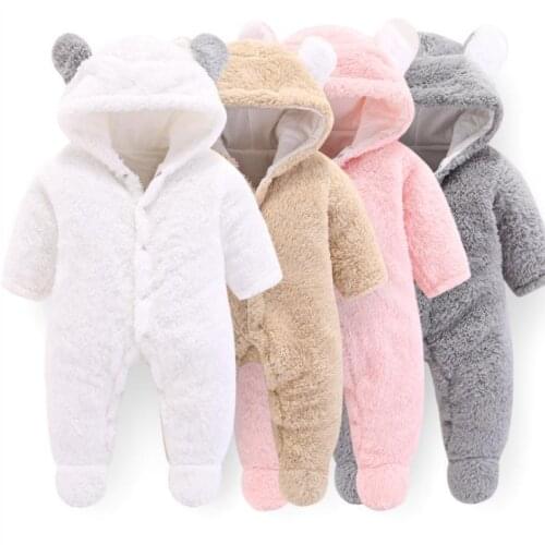 Baby Girl Rompers Autumn Fur Warm Rabbit Children Baby Boys Romper Girls Playsuits Cotton Long Sleeve Animal Baby Clothes