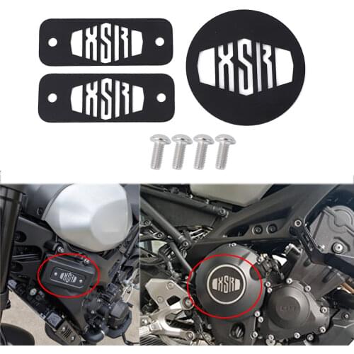 For Yamaha XSR900 XSR 900 Fuse Box Top Plates Powder Coated Clutch Cover Set Stainless Steel