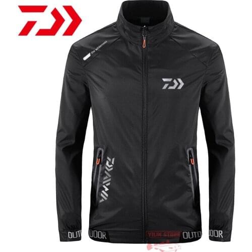 Daiwa Fishing Jacket Mens Spring Summer Outdoor Waterproof Breathable Fishing Jacket Thin Quick Dry Sun Protection Daiwa Clothe