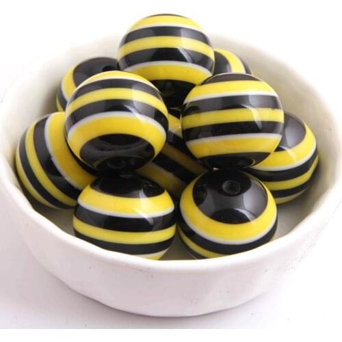 Kwoi vita Black/yellow/white color 20MM Hot sale 100pcs Resin Strips Beads Jewelry