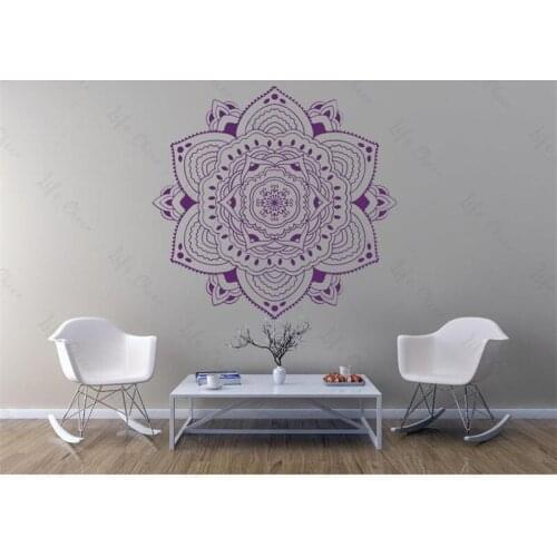 Mandala Wall Stickers Boho Style Yoga Wallpaper Art Vinyl Stickers Mandala Flower Stickers Living Room Bedroom Wallpaper