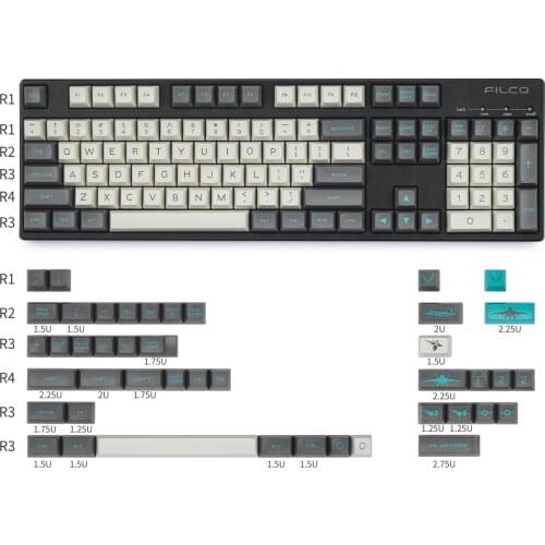 MAXKEY F22 SA ABS Double Shot Keycaps For Customized MX Mechanical Keyboard