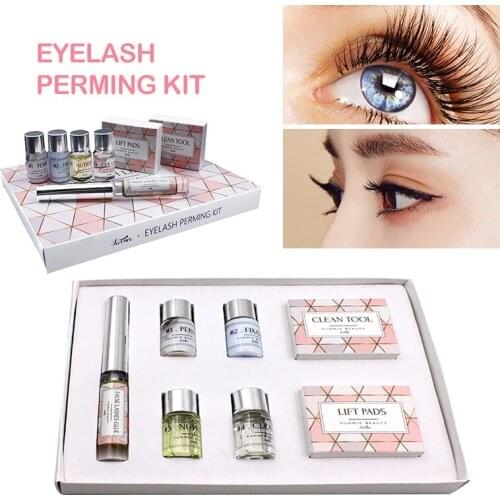 Mini Eye Lashes Eyelash Perming Kit Cilia Lash Lifting Perming Kit For Eyelash Extension perm Set with Rods Glue Nutritious Grow