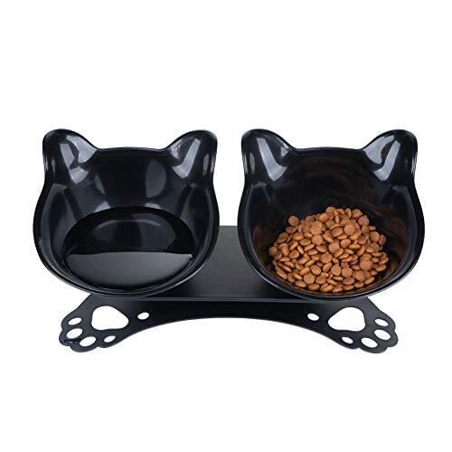 Pet Dog Cat Bowls Double Food Water Bowls with Non-Slip Rubber Base Stand Rise Food Bowl For Dog Feeder Pet Protecting the spine