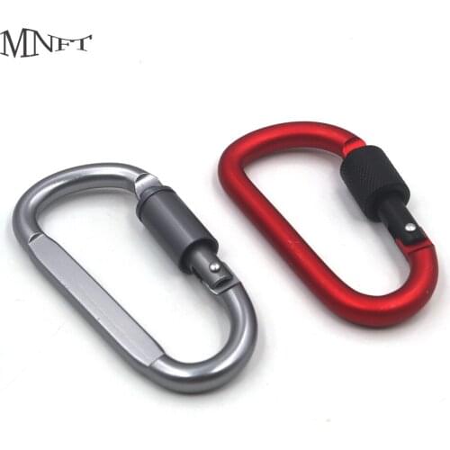 MNFT 20Pcs Carabiner D-Ring Clip Hook Carabiner Clip Outdoor Fishing Camping Screw Gate Lock Hooks Spring Link Design