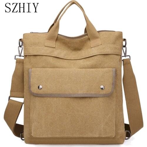 Mochilas Para Mujer Multifunction Canvas Bag Travel Sac A Main Sacoche Homme Designer Cross Body Bolsos Grandes Casual Unisex