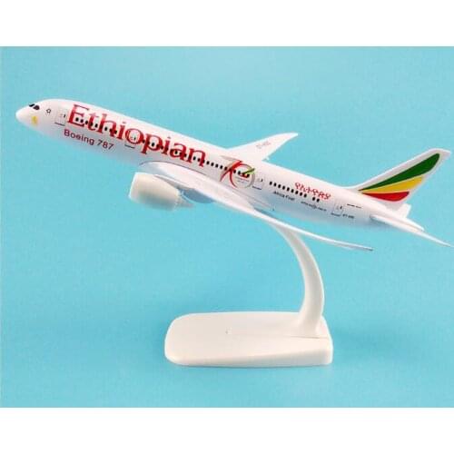 Ethiopian Boeing 787 Airlines Aircraft B787 Airways 20cm Metal Alloy Plane Model Airplane Model w Stand