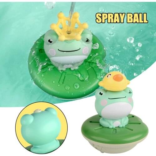 Spraying Frog Fountain Bath Toy Set Cute Waterproof Electric Children Water Toy Suitable for Bathroom Swimming Pool Hot