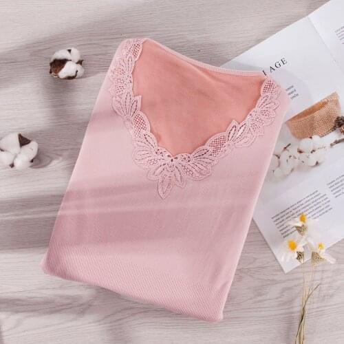 Underwear Tops Underwear Bottoms Shirts Leggings V-neck Thick Velvet T-Shirts Womens Heating Fiber Thermal Underwear Sets Girl