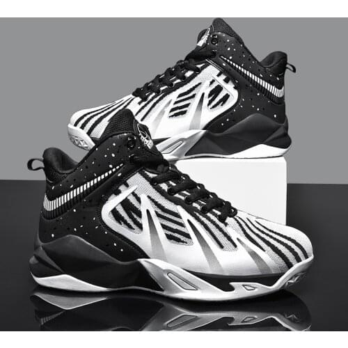 New Spring Autumn Mens Basketball Shoes High Top Sports Boy Athletic Gym Shoes Comfortable Breathable Sneakers