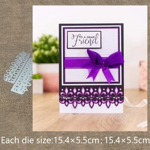 New Design Craft Metal stencil mold Cutting Die double sided Lily Border scrapbook die cuts Album Paper Card Craft Embossing