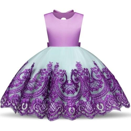 Flower Baby Girl Princess Dress Elegant Backless Girl Wedding Party Sleeveless Dress Girl Christmas Clothes Baby Girl Clothes