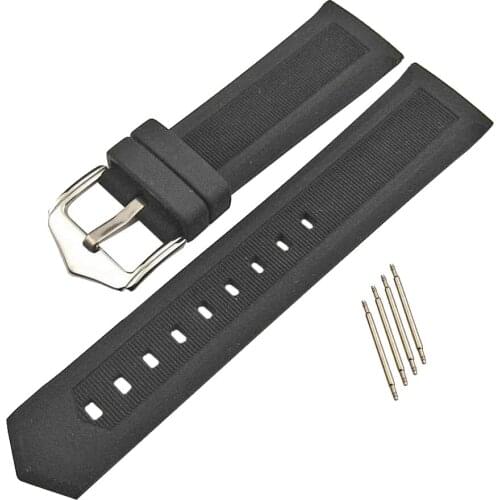 Blesiya Silicone Watch Strap Waterproof Watchbands with Spring Bar 19/21/24mm