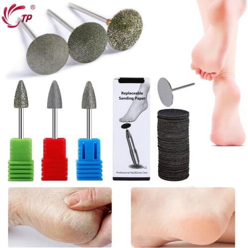 TP Foot Nail Drill Bits Pedicure Polish Manicuring Foot Cuticle Clean Tools Nail File Grinding Head Nail Art Tools Accessories