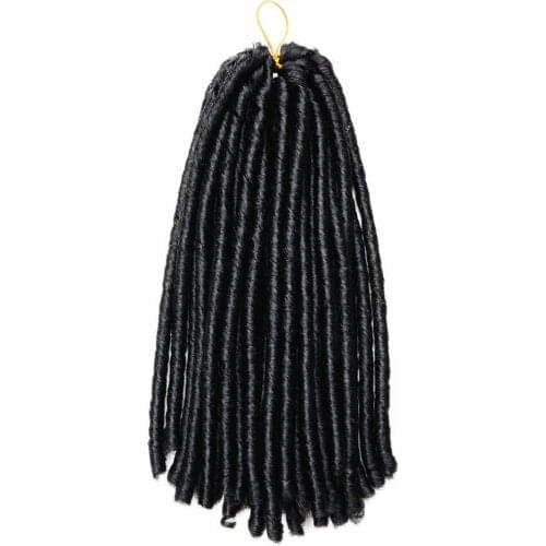 Crochet Braids Synthetic Braiding Hair Extension Afro Hairstyles Soft Dreadlock Brown Black Thick Full