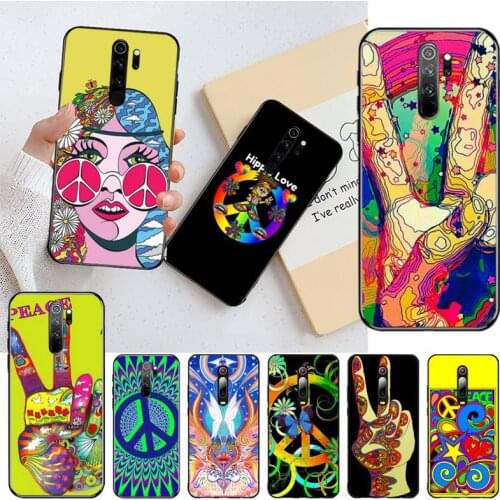 YJZFDYRM hippy hippie psychedelic art peace colorful Phone Case for Redmi 8A Note 9 8 8T 7 6 6A 5 5A 4 4X 4A Go Pro