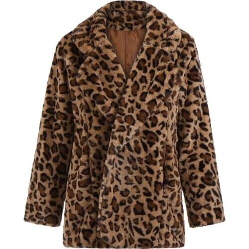 Women Warm Winter Coat 2020 Fashion Brand Sweatshirt Tops Ladies Leopard Print Pullover Jumper Jackets Coat Outwear