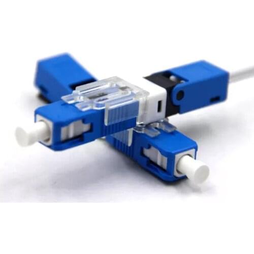 100pcs SC UPC FTTH Fiber Optic Quick Connector Single-Mode Fiber Optic Fast Connector SC quick assembly Connector
