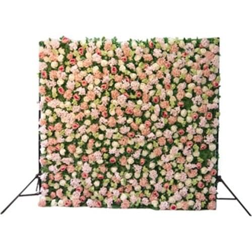 3D roll up cloth flower wall artificial flower arrangement for Wedding home decoration photography party decoration