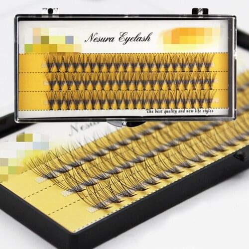60pcs Professional Makeup Individual Cluster EyeLashes Grafting Fake False Eyelashes eyelash extension individual eyelash bunche