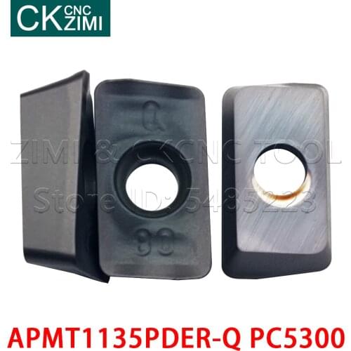 APMT1135PDER-Q PC5300 carbide inserts Milling blade PVD Face milling cutter APMT 1135 PDER Indexable Turning Inserts CNC Tools