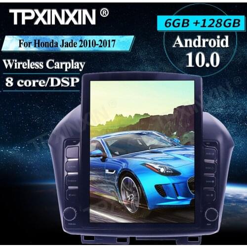 For Honda Jade 2010-2017 Android Wireless Carplay Tesla Style Universal Stereo Receiver 6+128G Car Radio MP3 player Radio