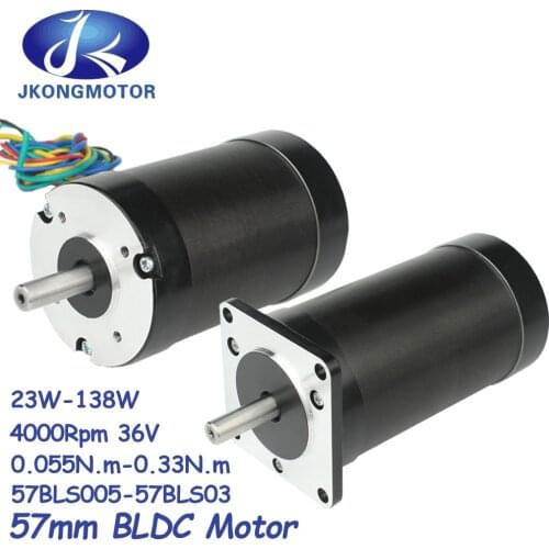 1PCS 57mm 36V 180W Brushless DC Motor BLDC 3 Phase 0.055Nm 0.11Nm 0.22Nm 0.33Nm 4000RPM 36V BLDC Motor For 3D printer DIY Design