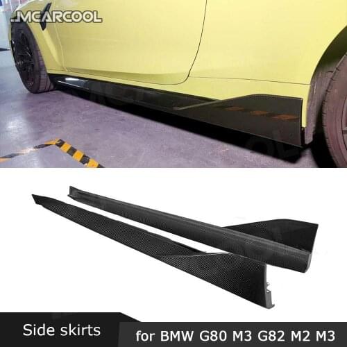 Side Skirts Apron Lip Dry Carbon for BMW 3 4 Series G80 G82 G83 M3 M4 2021 UP MP Style Fiber Glass