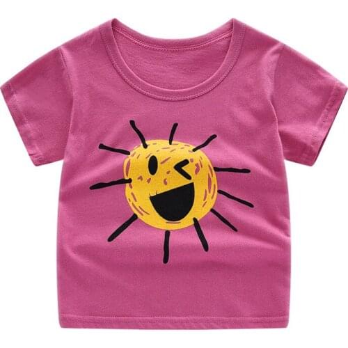 ZWF142 Childrens short sleeve t-shirt cotton t-shirts boy kid boys and girls tops shirts childrens T-shirt summer