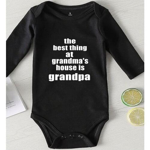 Kids' Things Cotton Newborn Baby Winter Rompers Clothing for Babies Printing Grandma Grandpa Toddler Girl Fall Costume