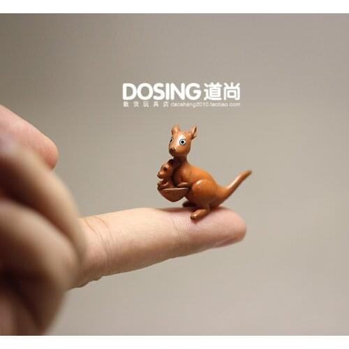 Wild Animal Little kangaroo Model Ornaments Cute Small kangaroo mother and son Fairy Garden Miniature Decor Action Figure Toys