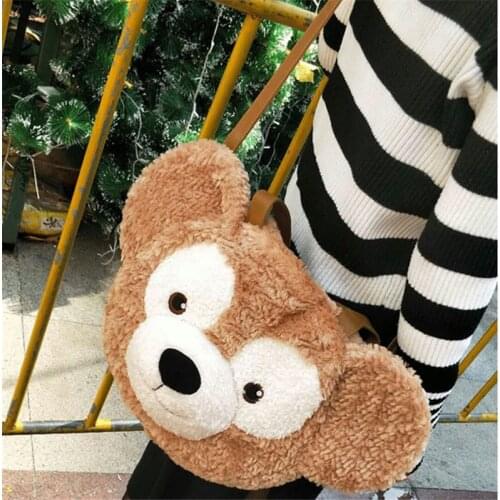 Disney New Duffy Bear Face Plush Toy Tote Bag Handbag Shoulder Bag Gift Children women Gifts