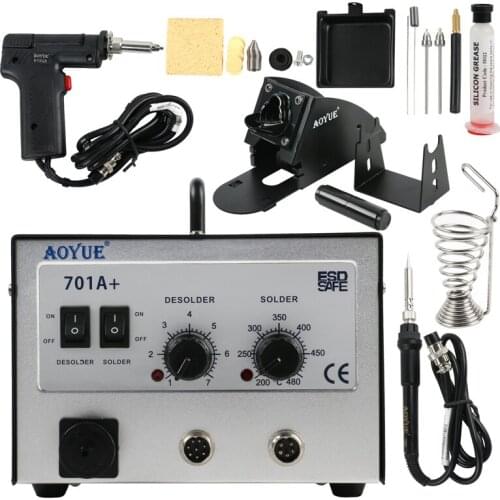 AOYUE 701A+ 2 IN 1 Electric Vacuum Desoldering Pump Solder Sucker Gun + Soldering Station For AOYUE 474A+ I474A++ I701A