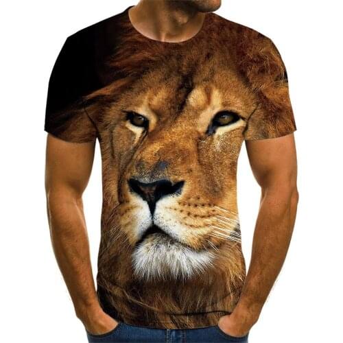 2021 casual hip-hop 3D printing animal/anime sleeve round neck T-shirt 3D pattern hip-hop personality T-shirt for men and women