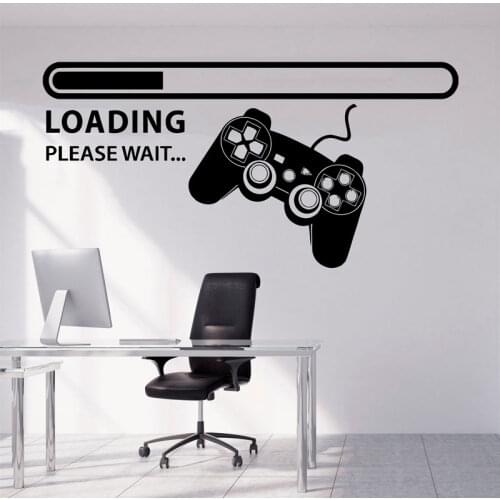 Gamer Custom Name Wall Sticker Boy Controller Joystick Video Game Creative Poster Teen Room Nursery Decor Art Wallpaper