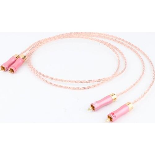 Hifi Multiple Copper RCA to RCA Male to Male Audio Cable, Gold Plated RCA 3Core Twist Audio Cable, Home Theater Signal wire