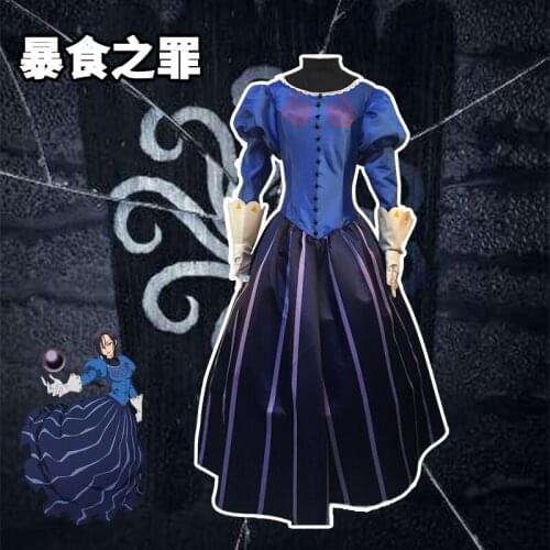 Cosplaydiy Anime The Seven Deadly Sins Merlin Cosplay Costume Boars Sin of Gluttony Merlin Cosplay Dress L321