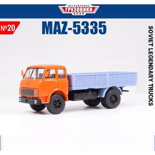 Diecast 1:43 Russia Soviet Union MAZ-5335 Cargo Flatbed Truck Alloy Model Car Model Toy Adult Collectible Gift Souvenir Display