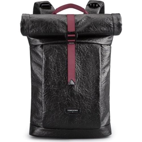 REJS LANGT PU Leather Backpack Laptop 15 Inch Fashion Cool Men Backpacks Women College School Bag Waterproof Travel Mochila