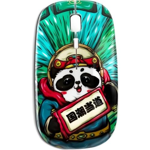 2.4G Wireless Silent Mouse Rechargeable Cartoon Mause 1600 DPI USB Optical Panda Design Mice for Laptop Computer