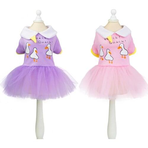 New Cute Pet Dog Spring Summer Puppy Little White Goose Skirt Clothing From XS to XL lovely Cheap Puppy Dogs Costume Dress