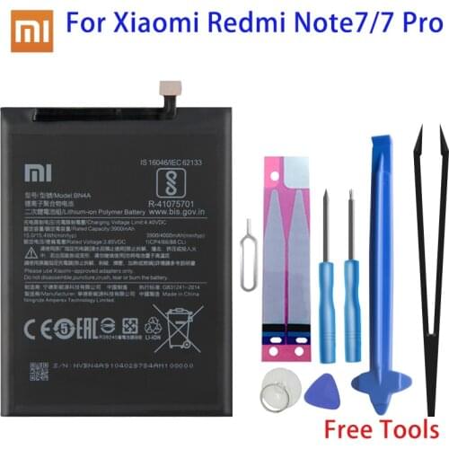 Xiao Mi Original Phone Battery BN4A 4000mAh For Xiaomi Redmi Note7 Note 7 Pro High Quality Replacement Battery Free Tools