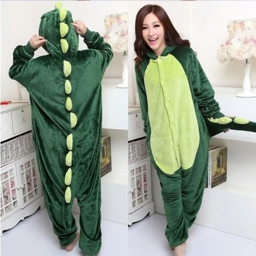 New Unisex Animal Costume Cosplay Adult All In One Pyjamas Animal Dinosaur Pajamas Sleepwear for Women Homewear Free Shipping