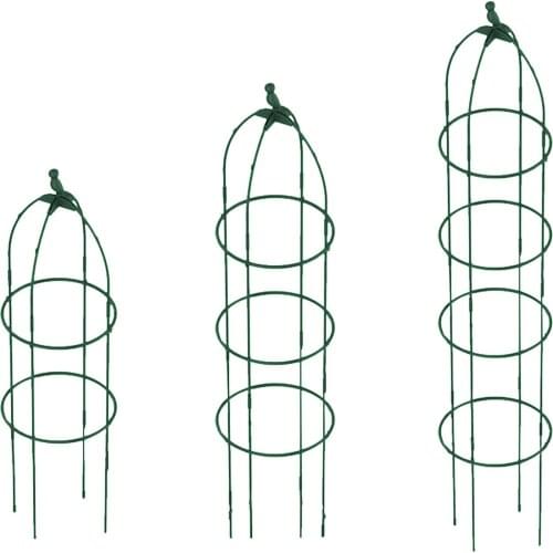 80cm/125cm/170cm Garden Plant Pot Obelisks Flower Stand Plant Support Climbing Frame Garden Decor Plant Bracket Garden Trellis