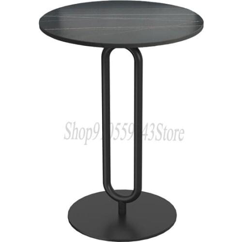 Custom Italian Style Rock Slab Light Luxury Side Table Living Room Sofa Balcony Small Round Table Nordic Marble Net Red Corner T