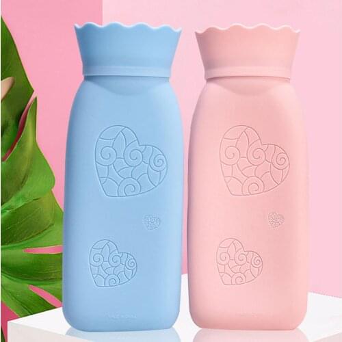 Portable Girl Winter Leakproof Silicone Hot Water Bag Bottle Hand Warmer Pouch Hot Water Bottles